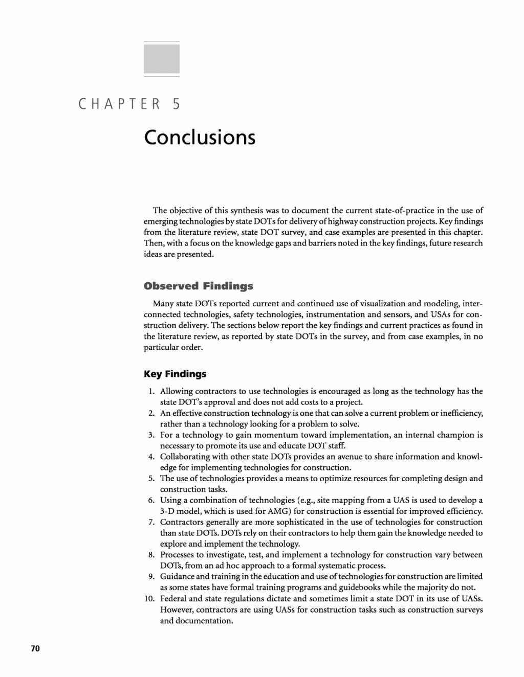 Picture of: Chapter  – Conclusions  Emerging Technologies for Construction