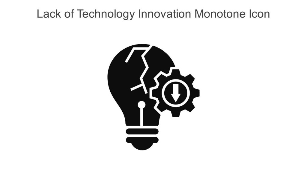 Picture of: Lack Of Technology Innovation Monotone Icon In Powerpoint Pptx Png